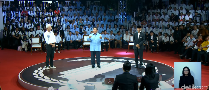 Anies Baswedan, Prabowo Subianto, Ganjar Pranowo Debat Capres 2024