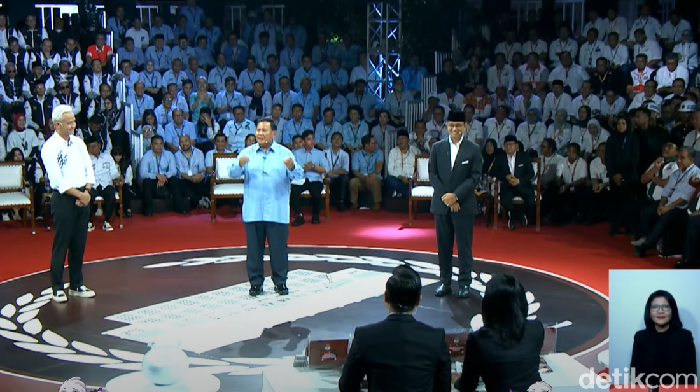 Anies Baswedan, Prabowo Subianto, Ganjar Pranowo Debat Capres 2024