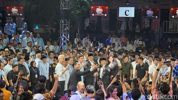 Debat perdana Pilpres 2024 selesai. (Dwi/detikcom)