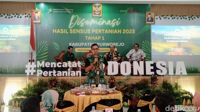 Diseminasi Hasil Sensus Pertanian 2023 Tahap 1 Kabupaten Purworejo, Selasa (12/12/2023).