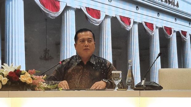 Jubir Kemlu RI, Lalu Muhammad Iqbal (Annisa Aulia Rahim/detikcom)