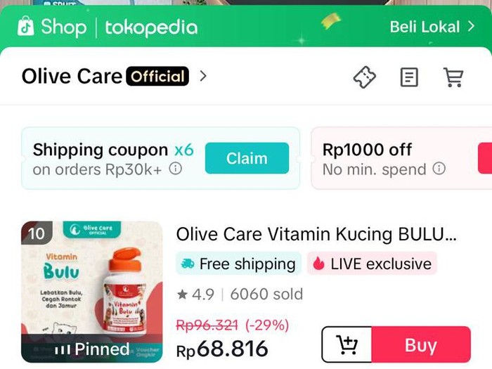 Keranjang kuning sudah muncul di TikTok