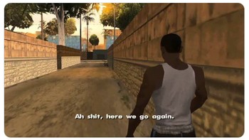 Meme GTA untuk menggambarkan suasana debat. Foto: Twitter