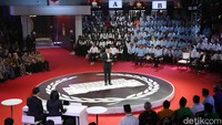 Anies menyebut pihaknya mendedikasikan diri, berkomitmen bahwa akan menegakkan hukum dari puncak hingga ke bawah.