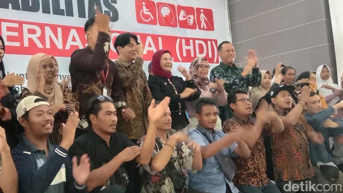 Momen peringatan hari disabilitas di Indramayu