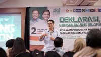 Muhammad Sirod menghadiri deklarasi Relawan Pengusaha Muda Nasional (REPNAS) untuk mendukung Prabowo-Gibran di Kalimantan Selatan, Senin (11/12/2023).