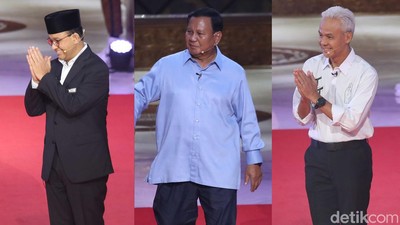 Potret Kostum Khas Capres-Cawapres di Debat Perdana