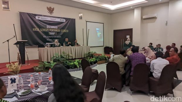 Rilis sensus hasil pertanian oleh BPS Demak di Hotel Amantis, Selasa (12/12/2023).