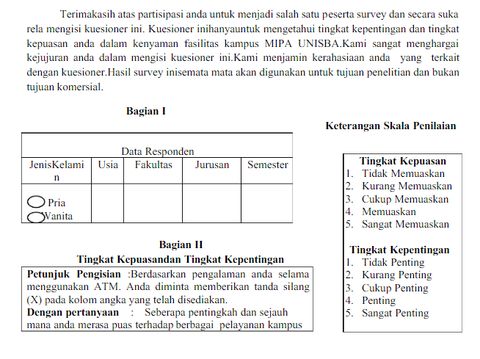Contoh Kuesioner