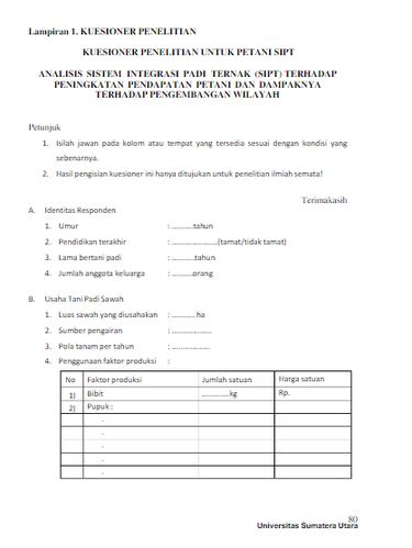 Contoh Kuesioner