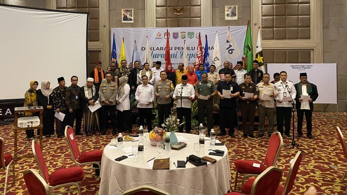 Deklarasi Pemilu damai di Depok (Devi/detikcom)