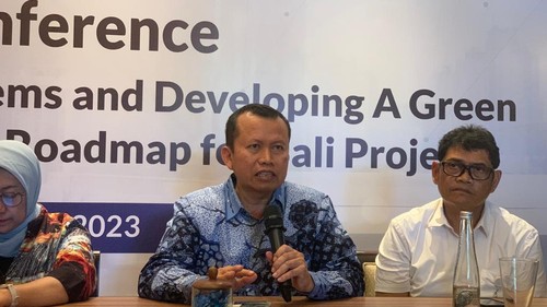 Direktur Angkutan Jalan Kementerian Perhubungan Suharto di Sanur, Bali, Rabu (13/12/2023).