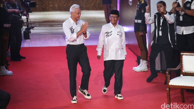Gaya Ganjar-Mahfud di Debat Capres
