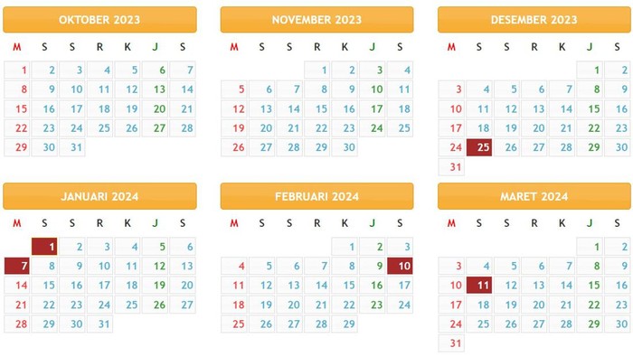 Ilustrasi kalender akademik siswa di Jawa Barat. Jadwal libur akhir tahun atau pergantian semester.