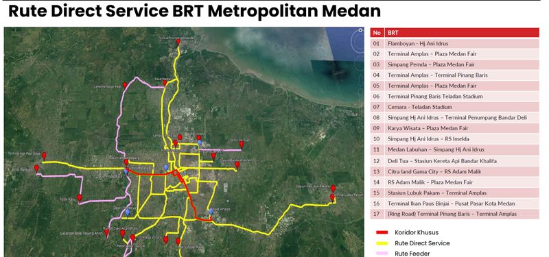 Koridor BRT Mebidang. (Foto: Dok Dishub Medan)