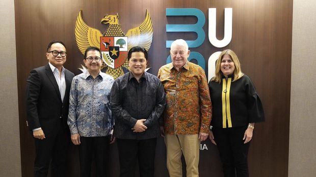 Menteri BUMN Erick Thohir dan Petinggi Freeport McMoran USA, Richard Adkerson dan Kathleen Quirk. (Instagram/Erick Thohir)