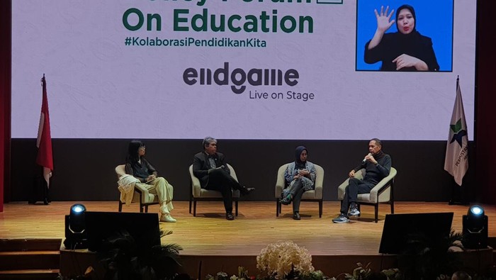 Policy Forum on Education Endgame Live on Stage di Perpustakaan Nasional, Rabu (13/12/2023).