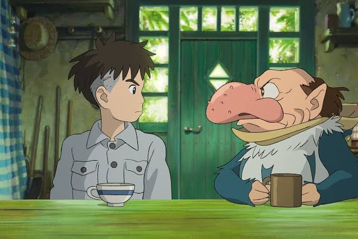 Cuplikan adegan dalam film animasi The Boy and The Heron (2023).