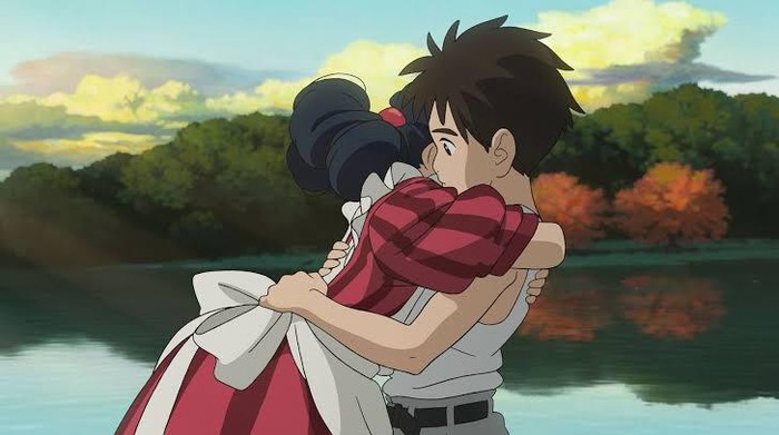 Cuplikan adegan dalam film animasi The Boy and The Heron (2023).