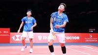 Mundurnya Mayu Matsumoto/Wakana Nagahara dari BWF World Tour Finals 2023 bikin semua hasil yang melibatkan pasangan Jepang itu tidak lagi dihitung, termasuk kemenangan Apri/Fadia. Foto: Dok. PP PBSI