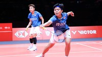 Selain kekalahan itu, Apri/Fadia juga harus menerima fakta bahwa kemenangannya di partai pertama melawan Mayu Matsumoto/Wakana Nagahara kini dinyatakan void. Foto: Dok. PP PBSI