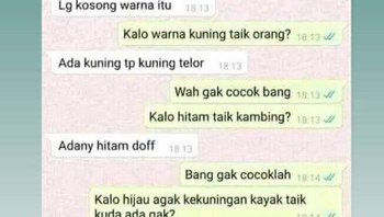 Memilih cat warna tai... Foto: Twitter/nunumhr