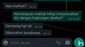 Kok silaturahmi, adaptasi woy... Foto: Twitter/nunumhr