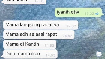 Hah, mama dulunya ikan? Foto: Twitter/nunumhr