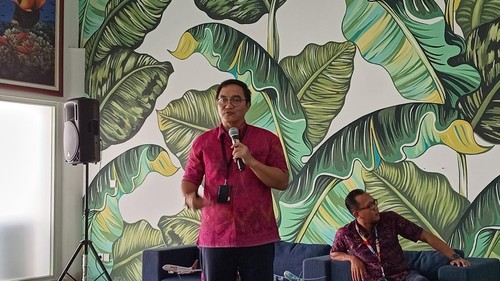General Manager Angkasa Pura I Handy Heryuditiawan di Gedung Wisti Sabha, Badung, Kamis (14/12/2023).