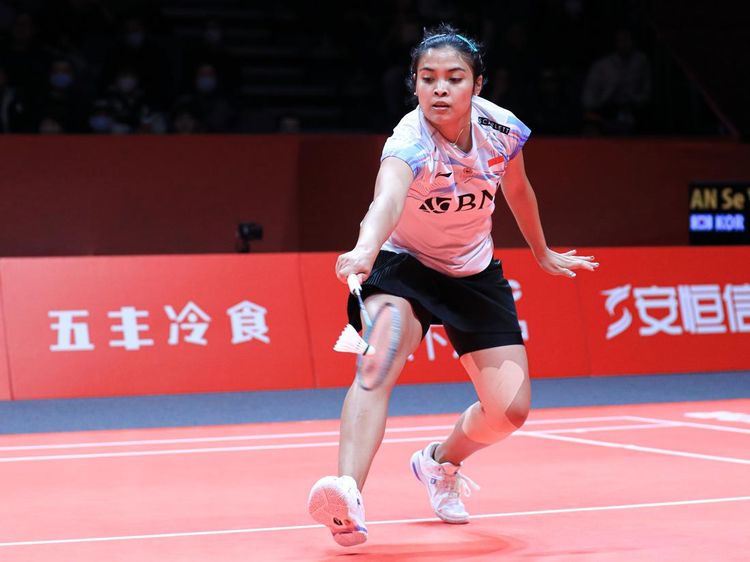 Foto: Gregoria Alami Kekalahan Kedua di BWF World Tour Finals 2023