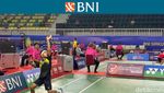Foto: Serunya Partai Ahsan Vs Kafie dan Khoirul Vs Rafael