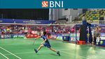 Foto: Serunya Partai Ahsan Vs Kafie dan Khoirul Vs Rafael