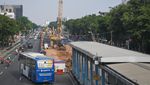 Potret Pembangunan LRT Velodrome-Manggarai di Rawamangun