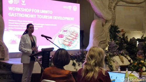 Workshop UNWTO untuk pengembangan wisata gastronomi Ubud, di Ubud, Gianyar, Kamis (14/12/2023) (Putu Krista/detikBali).