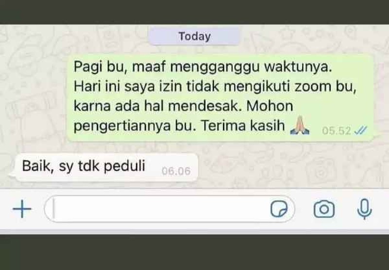 Tiap chat dosen, pasti bawaannya dagdigdug ser! Mending lihat chat dosen dan mahasiswa berikut ini dulu deh biar kuat batin.