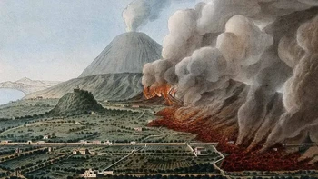 Romawi Kuno telah mengalami neraka dunia pada 79 M di saat Gunung Vesuvius erupsi. Erupsi tersebut menciptakan awan gas yang begitu masif hingga mencapai 33,7 km di udara, memblok masuknya sinar matahari ke Bumi. Peristiwa ini kemudian mengantarkan pada tsunami di Teluk Napoli dan debu menghujani kota-kota terdekat. Setelah itu, gunung berapi tersebut mengeluarkan awan panas, yang terdiri dari gas dan material vulkanik bersuhu 982 Celcius yang bisa melaju 644 km per jam. Semburan ini menghancurkan kota-kota terdekat dan membunuh banyak orang dengan cepat, menghanguskan darah dan organ mereka.