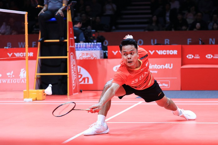 Anthony Sinisuka Ginting di BWF World Tour Finals 2023