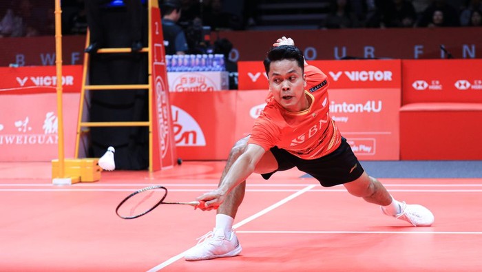 Anthony Sinisuka Ginting di BWF World Tour Finals 2023
