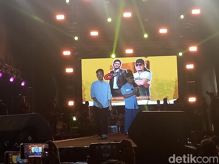 Gibran Rakabuming di panggung Konser Indonesia Maju Solo, Jumat (1512/2023)