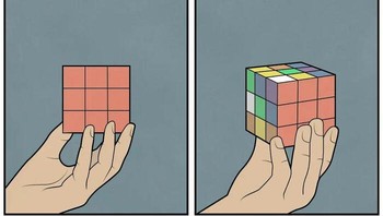 Memang paling mudah menyelesaikan hanya satu warna. Foto: (Bored Panda).