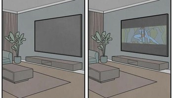 Iya, ada saja momen nonton film nggak full screen di TV besar seperti ini. Foto: (Bored Panda).