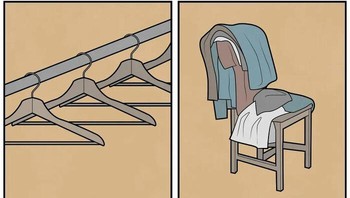 Iya juga ya. Sering banget malah kayaknya meletakkan pakaian di bangku bukan digantung di lemari. Foto: (Bored Panda).