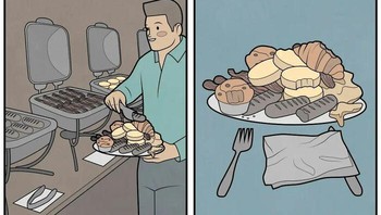 Udah ngambilnya banyak, tapi malah nggak bertanggung jawab dihabisin. Cuma digigit sekali doang . Foto: (Bored Panda).