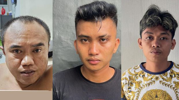 Tampang 3 pelaku penganiayaan maut di Jeneponto, Sulawesi Selatan (Sulsel).