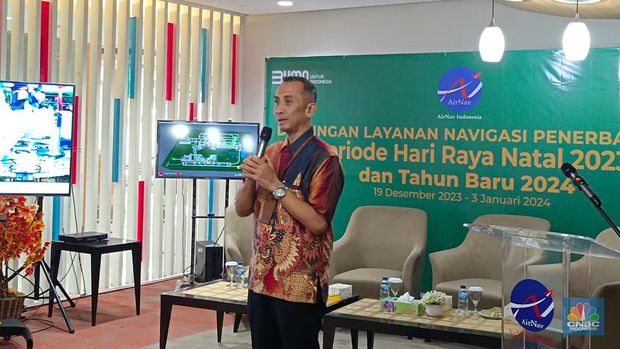 Kepala Sub Divisi Pengendalian Pelayanan Lalu Lintas Penerbangan AirNav Indonesia, Syahrial. (վ/Martyasari Rizky)