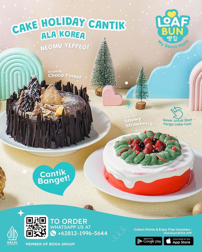 Rekomendasi whole cake cantik edisi Natal