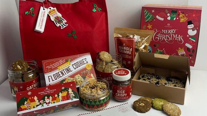 Penjual hampers online. (Damaris Fanuelle Kurnia Candra/detikcom)