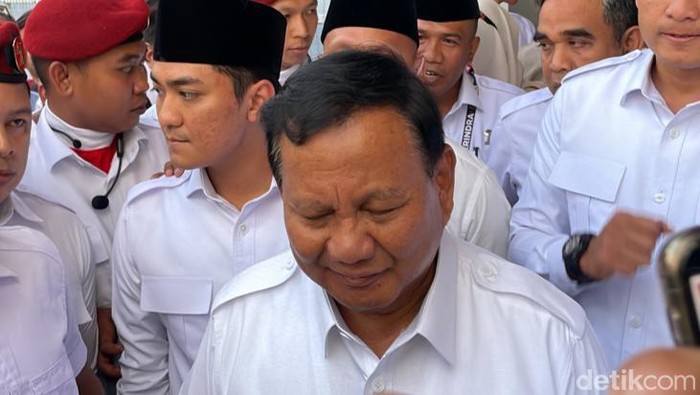 Prabowo Subianto menghadiri Rakornas Gerindra.