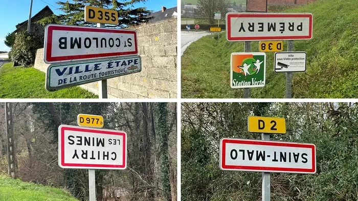 Rambu jalan terbalik di Prancis