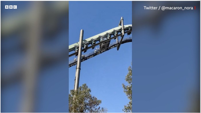 Rollercoaster stuck di Universal Studios Jepang
